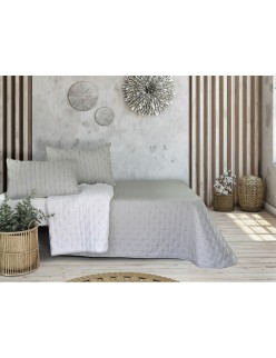 Steppdecke Pierre Cardin TRIANA Perlgrau King size (3 Stücke)