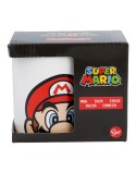 Henkelbecher Super Mario Weiß aus Keramik Rot (350 ml)