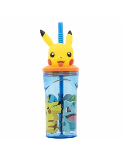Water bottle Pokémon Multicolour PVC Plastic 360 ml 9 x 23 x 6 cm