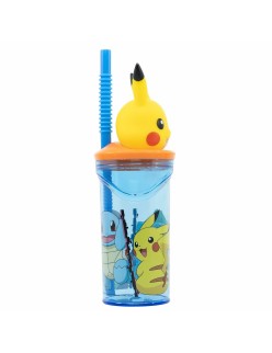 Water bottle Pokémon Multicolour PVC Plastic 360 ml 9 x 23 x 6 cm