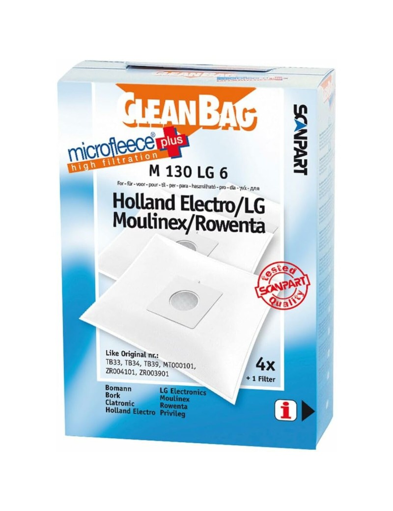 Sac de Rechange pour Aspirateur Scanpart M 130 LG 6 LG 4UD
