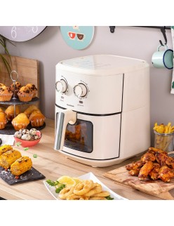 Heißluftfritteuse InnovaGoods Creme 1700 W 6,5 L Edelstahl (Restauriert A)