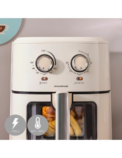 Heißluftfritteuse InnovaGoods Creme 1700 W 6,5 L Edelstahl (Restauriert A)