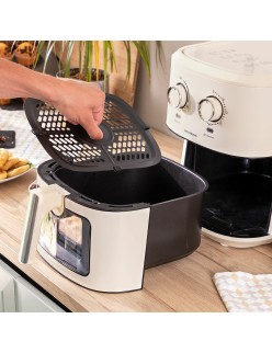 Heißluftfritteuse InnovaGoods Creme 1700 W 6,5 L Edelstahl (Restauriert A)