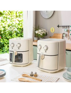 Heißluftfritteuse InnovaGoods Creme 1700 W 6,5 L Edelstahl (Restauriert A)