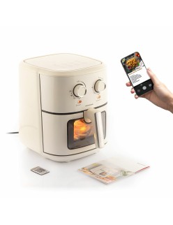 Heißluftfritteuse InnovaGoods Creme 1700 W 6,5 L Edelstahl (Restauriert A)