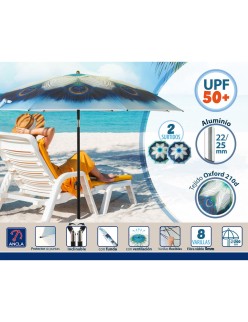 Parasol de plage 200 cm