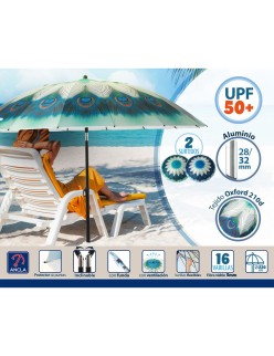Parasol de plage 220 cm