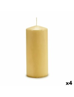 Vela 9 x 20 x 9 cm Creme (4 Unidades)