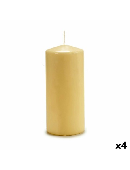 Vela 9 x 20 x 9 cm Creme (4 Unidades)