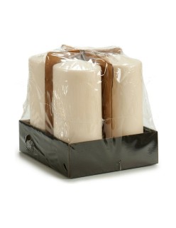 Vela 9 x 20 x 9 cm Creme (4 Unidades)