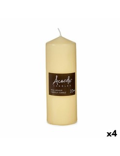 Vela Acorde CY70200M Creme 7 x 19,7 x 7 cm (4 Unidades)
