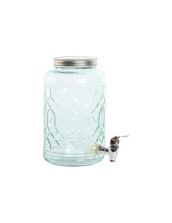 Dispenser di Acqua Home ESPRIT Azzurro Acciaio inossidabile Cristallo 3,6 L 16 x 21 x 26 cm