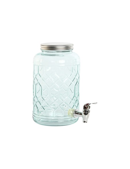 Dispenser di Acqua Home ESPRIT Azzurro Acciaio inossidabile Cristallo 3,6 L 16 x 21 x 26 cm