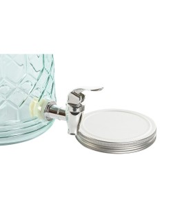 Dispenser di Acqua Home ESPRIT Azzurro Acciaio inossidabile Cristallo 3,6 L 16 x 21 x 26 cm