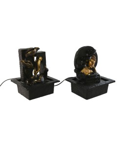 Fonte de Jardim Home ESPRIT Resina Buda Oriental 21 x 19 x 27 cm (2 Unidades)