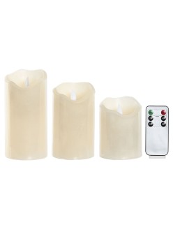 Bougie LED Home ESPRIT Beige 25 x 10 x 20 cm