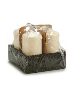 Vela Creme 7 x 10 x 7 cm (4 Unidades)