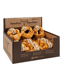 Dog Snack Gloria Snackys Rawhide Honey 12 cm Donut Braiding