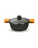Caçarola com Tampa de Vidro BRA A270332 8,3 L Ø 32 cm Preto Metal Alumínio Alumínio fundido