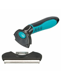 Backcombing brush Trixie Black Turquoise 8 × 14 cm