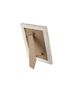 Moldura de Fotos Home ESPRIT Branco Natural Cristal poliestireno Escandinavo 19,5 x 2 x 24,5 cm (2 Unidades)