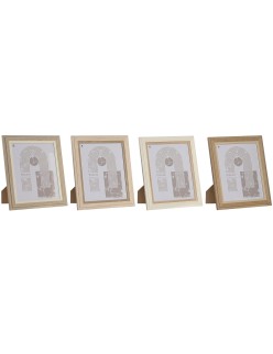 Moldura de Fotos Home ESPRIT Cristal Madeira MDF Escandinavo 23 x 2,8 x 28 cm (4 Unidades)