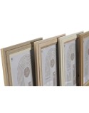 Moldura de Fotos Home ESPRIT Cristal Madeira MDF Escandinavo 23 x 2,8 x 28 cm (4 Unidades)