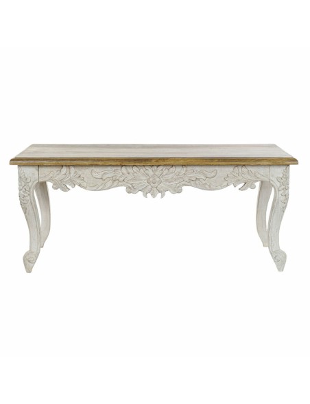Mesa de Comedor DKD Home Decor Acabado envejecido Blanco Multicolor Natural Madera Madera de mango 120 x 61 x 49 cm