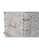 Arcón DKD Home Decor 88 x 40 x 45 cm Blanco Latón Madera de mango