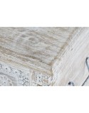 Arcón DKD Home Decor 88 x 40 x 45 cm Blanco Latón Madera de mango