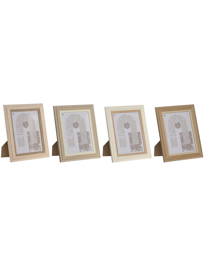 Moldura de Fotos Home ESPRIT Cristal Madeira MDF 18 x 2,8 x 23 cm (4 Unidades)