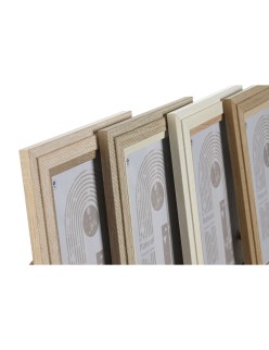 Moldura de Fotos Home ESPRIT Cristal Madeira MDF 18 x 2,8 x 23 cm (4 Unidades)