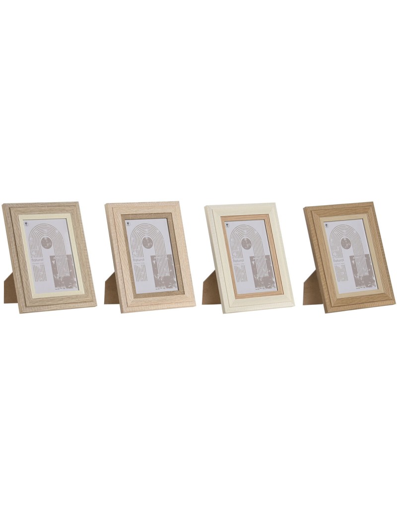 Moldura de Fotos Home ESPRIT Multicolor Cristal Madeira MDF Escandinavo 13 x 2,8 x 18 cm (4 Unidades)