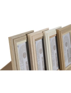 Photo frame Home ESPRIT Multicolour Crystal MDF Wood Scandinavian 13 x 2,8 x 18 cm (4 Units)