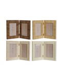 Moldura de Fotos Home ESPRIT Castanho Bege Natural Marfim Cristal poliestireno Escandinavo 31 X 2 X 21 cm (4 Unidades)