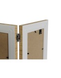 Moldura de Fotos Home ESPRIT Castanho Bege Natural Marfim Cristal poliestireno Escandinavo 31 X 2 X 21 cm (4 Unidades)