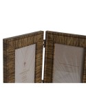 Moldura de Fotos Home ESPRIT Castanho Bege Natural Marfim Cristal poliestireno Escandinavo 31 X 2 X 21 cm (4 Unidades)