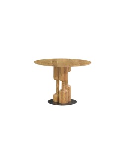 Mesa de Jantar Home ESPRIT Metal Acácia 106 x 106 x 76 cm