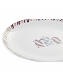 Service de Vaisselle DKD Home Decor Bleu Blanc Bordeaux Porcelaine méditerranéen Marin 18 Pièces