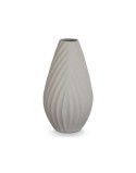 Vase Streifen Grau aus Keramik 26 x 49 x 26 cm