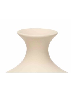 Vaso Bege Cerâmica 21 x 39 x 21 cm (2 Unidades) Riscas
