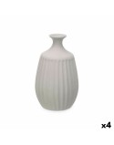 Vaso Cinzento Cerâmica 19 x 31 x 19 cm (4 Unidades) Riscas
