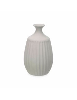 Vaso Cinzento Cerâmica 19 x 31 x 19 cm (4 Unidades) Riscas