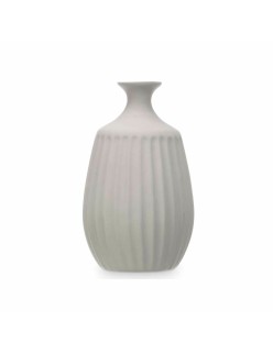 Vaso Cinzento Cerâmica 19 x 31 x 19 cm (4 Unidades) Riscas