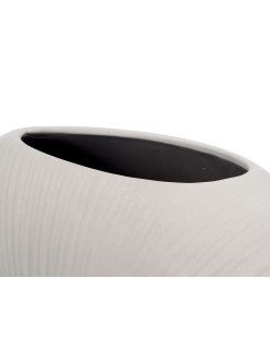 Vaso Cinzento Cerâmica 36 x 34 x 16 cm (2 Unidades) Circular