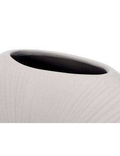 Vase Grau aus Keramik 29 x 26 x 11 cm (4 Stück) kreisförmig
