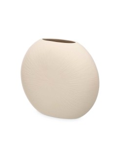 Vaso Bege Cerâmica 36 x 34 x 16 cm (2 Unidades) Circular