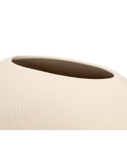 Vaso Bege Cerâmica 36 x 34 x 16 cm (2 Unidades) Circular