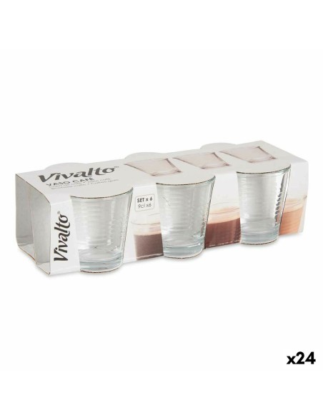 Set de Verres Vivalto 3503/WH6 Transparent verre 90 ml (24 Unités)